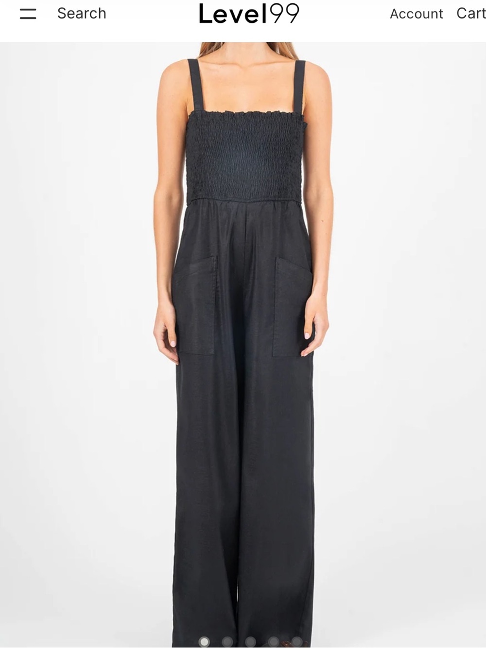 Level 99 Black Wide-Leg Jumpsuit with Pockets